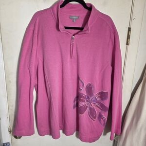 Essentials Women's Plus Size 4X Pink Sweatshirt